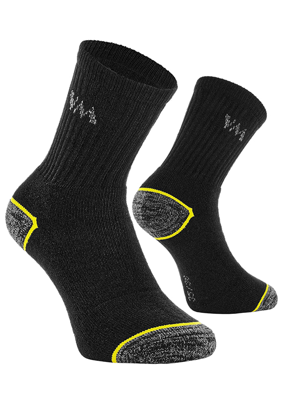 Pracovní ponožky froté VM 8005 WORK balení 3 PÁRY - černá