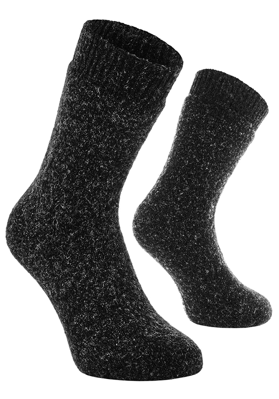 Zimní vlněné ponožky VM 8006 WOOL balení 1 PÁR - černá