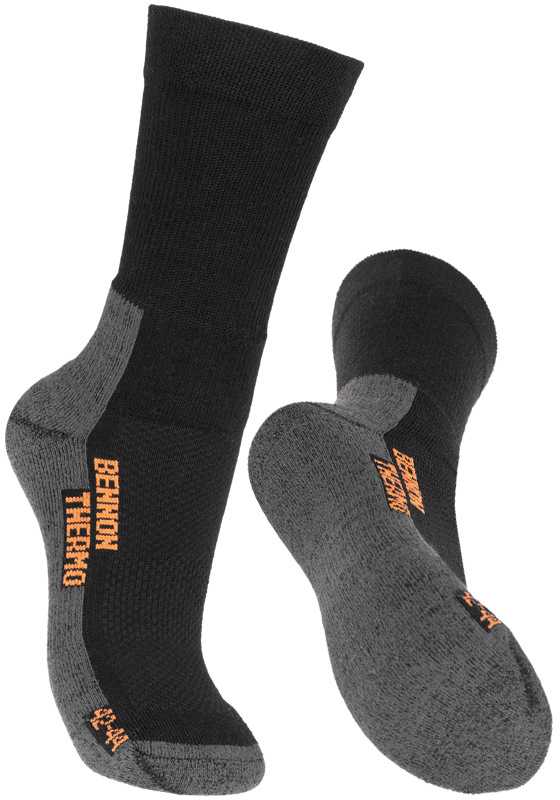 Vlněné ponožky BENNON TREK MERINO zátěžové - černá