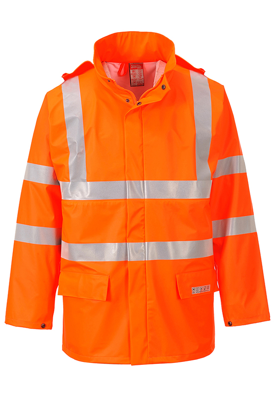 Nehořlavá reflexní bunda PORTWEST FR41 Hi-Vis SEALTEX voděodolná antistatická - oranžová