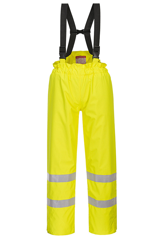 Reflexní zateplené nehořlavé antistatické kalhoty PORTWEST S781 Bizflame Hi-Vis - žlutá