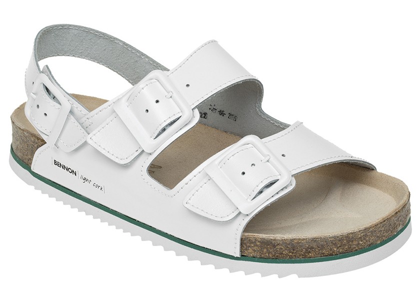 Korkové sandály BENNON BNN KORKY WHITE Sandal - bílé