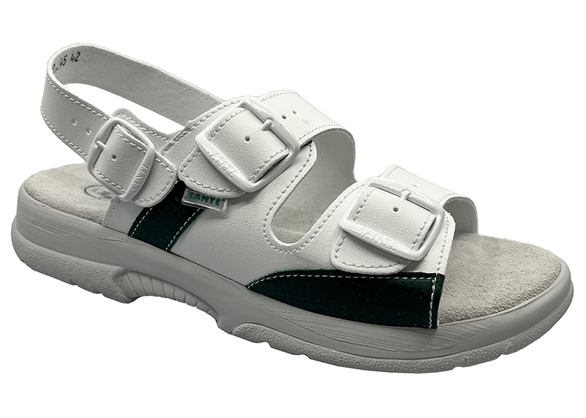 Zdravotní obuv SANTÉ P45 pánské dvoupáskové sandály - bílé