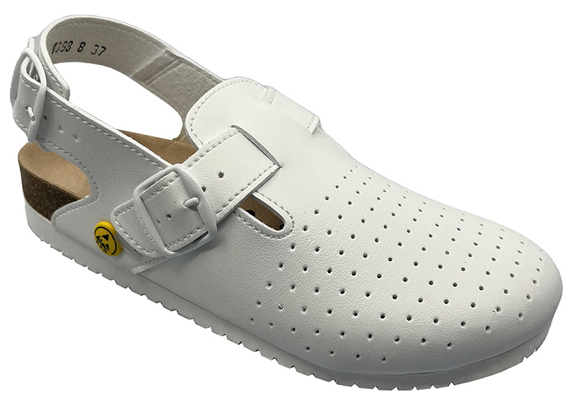 Zdravotní obuv SANTÉ D81EP dámské ESD sandály s plnou špičkou - bílé