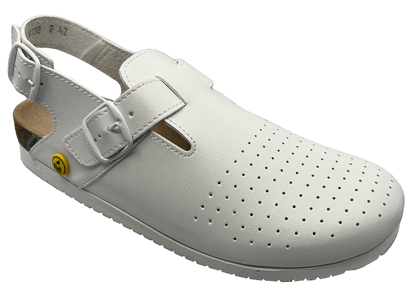Zdravotní obuv SANTÉ P82EP pánské ESD sandály s plnou špičkou - bílé