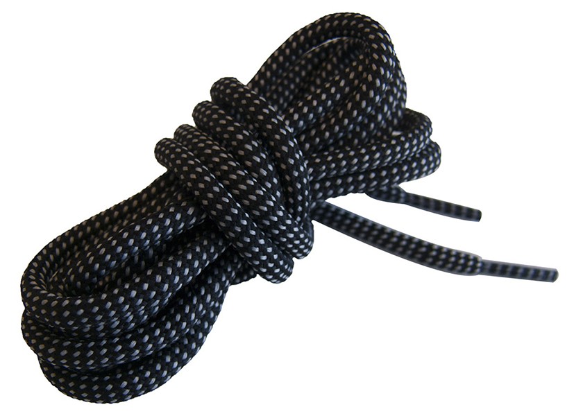 Tkaničky do bot DASSY CERES kulaté černé - 130 cm