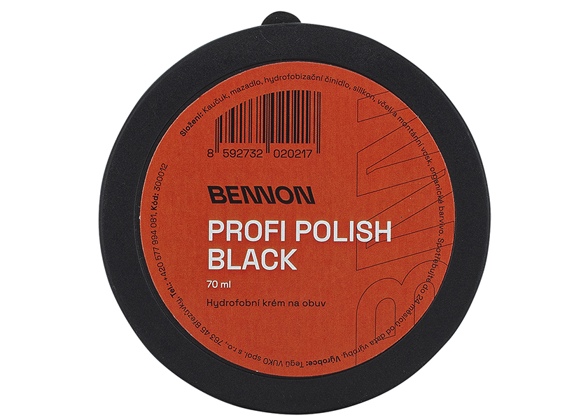 Hydrofobní černý krém PROFI POLISH na obuv s membránou - 70 ml