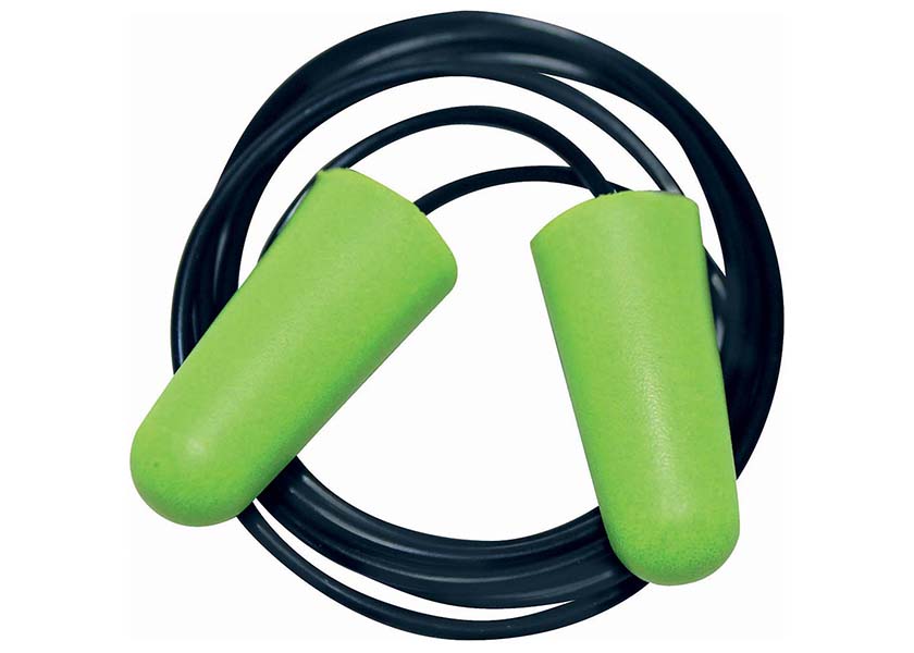 Ušní zátky EAR DEFENDER ED COMFORT PLUG CORDED pěnové s lankem (250 párů) - zelená