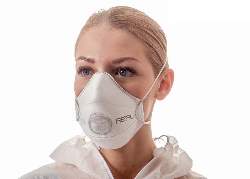 Filtrační polomaska REFIL 1032 respirátor FFP2 R D (sada 5 ks) - tvarovaný s ventilkem