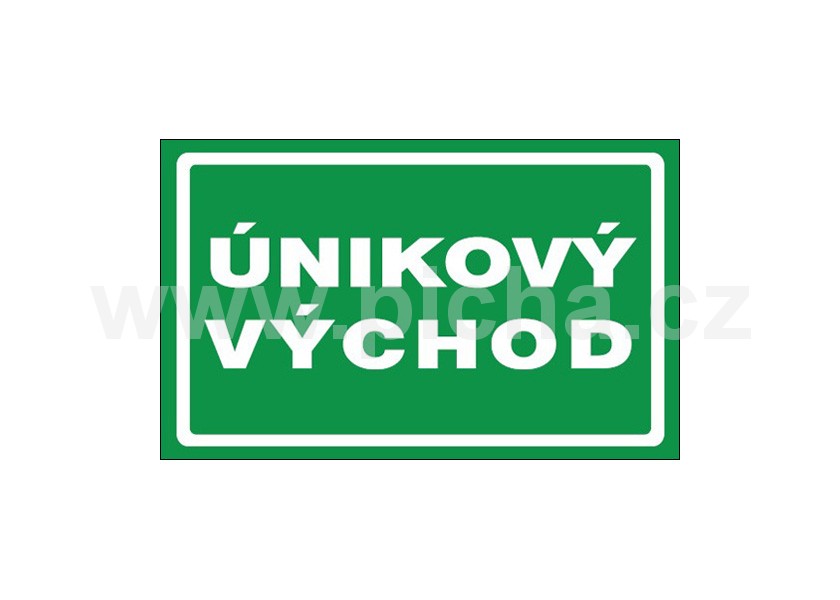 Bezpečnostní tabulka - Únikový východ